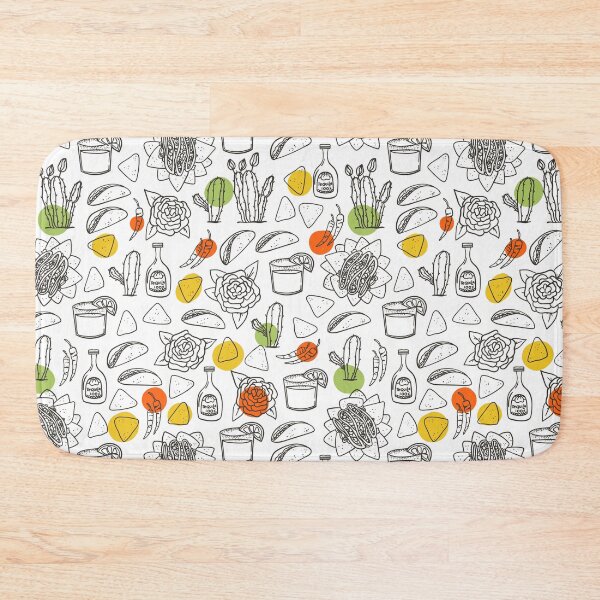 Item preview, Mexican food pattern (+colors) designed and sold by HelgaScand.