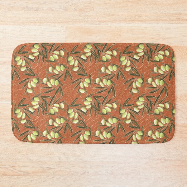 Item preview, Olives on terracotta background designed and sold by Irina Ivanova.