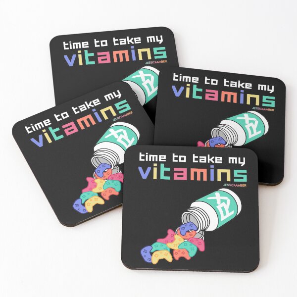 Item preview, Gamer Vitamins Green Red Cartoon Pill Bottle designed and sold by JessicaAmber.
