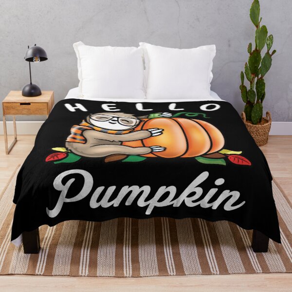 Item preview, Hello Pumpkin - Cute Fall Sloth Autumn Leaves Foliage designed and sold by pablomendoza.