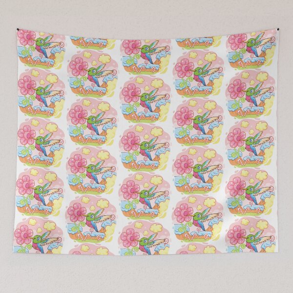 Item preview, Cute Hummingbird Visiting Candy Land designed and sold by MissCookieFairy.