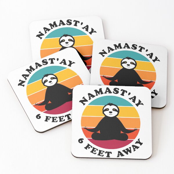 Item preview, Namast’ay 6 feet Away Yoga Sloth  designed and sold by Dollfacedesign.