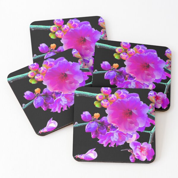 Item preview, Blooming Purpfect Branches - Purple Effect Blossom Branches - Black Backing designed and sold by CheckOutOz.