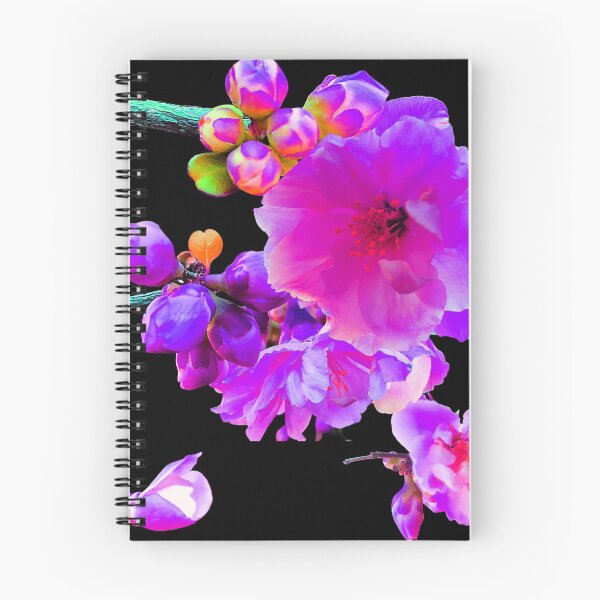 Artikelvorschau, Blooming Purpfect Branches - Purple Effect Blossom Branches - Schwarzer Hintergrund entworfen und verkauft von CheckOutOz.