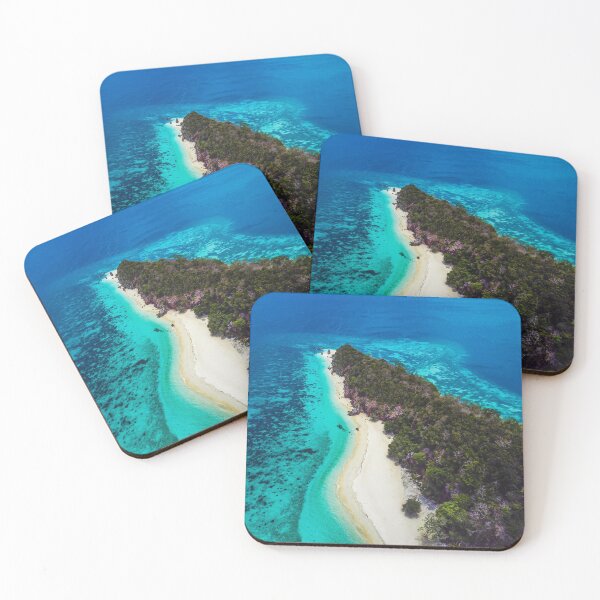 Item preview, Deserted beach surrounded by blue waters designed and sold by viknitov.