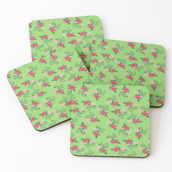 Item preview, Tropical Christmas Hibiscus and Palm Fronds on Green designed and sold by AlteredAtelier.
