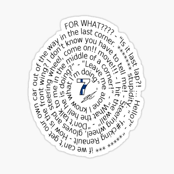 Kimi Räikkönen bestes Teamradio Sticker