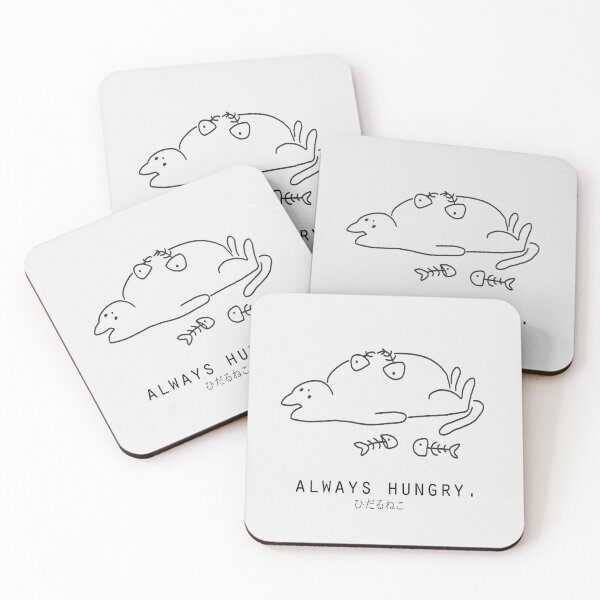 Item preview, Always Hungry Kawaii Neko Cat Minimalist/Simple Art designed and sold by Neroaida.