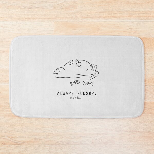Item preview, Always Hungry Kawaii Neko Cat Minimalist/Simple Art designed and sold by Neroaida.