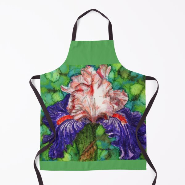Item preview, Blue and Pink Batik Iris designed and sold by Marcella Chapman.