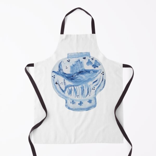 Item preview, Blue White Ginger Jar Fish  designed and sold by monpetitbijou.