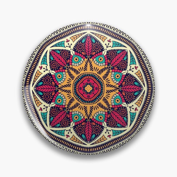 Item preview, Colorful ornamental floral ethnic mandala designed and sold by Asura-Designs.