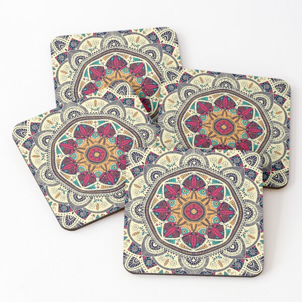 Item preview, Colorful ornamental floral ethnic mandala designed and sold by Asura-Designs.