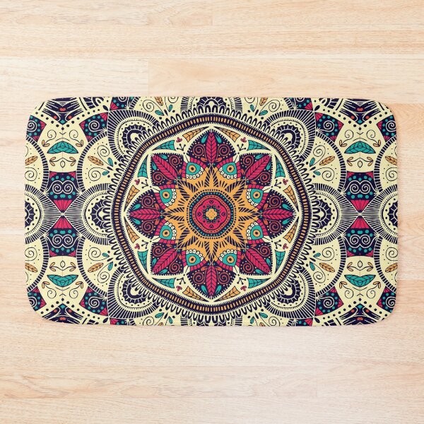 Item preview, Colorful ornamental floral ethnic mandala designed and sold by Asura-Designs.