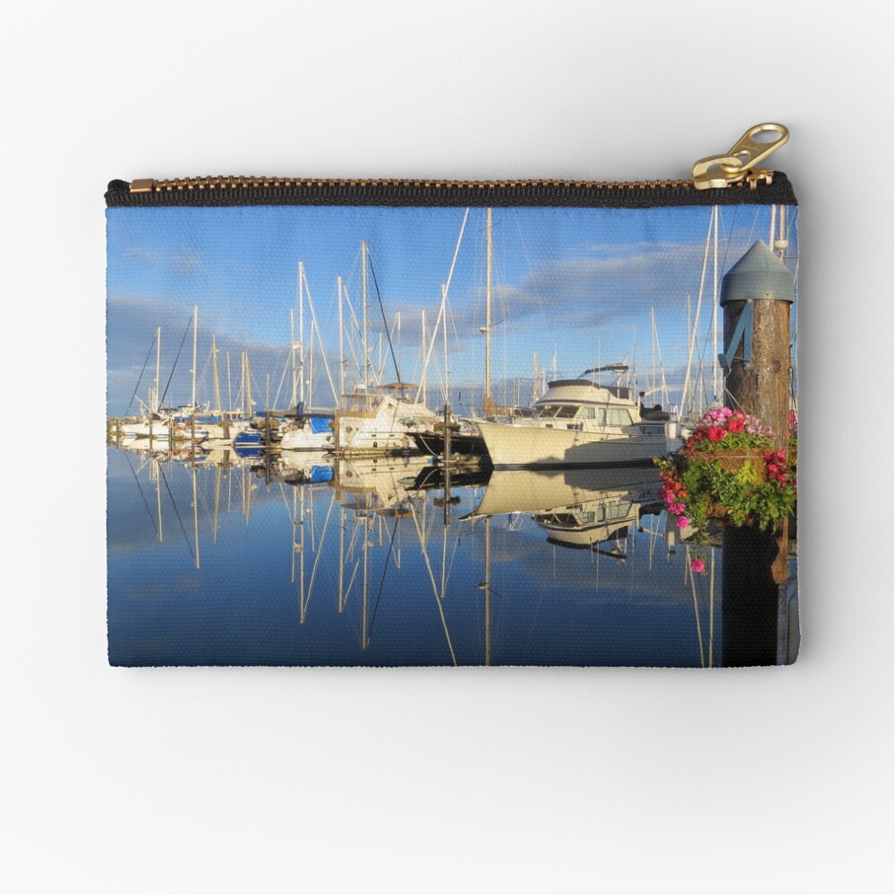 Beautiful and Colorful Yachts and Sailboats in a Marina Zipper Pouch