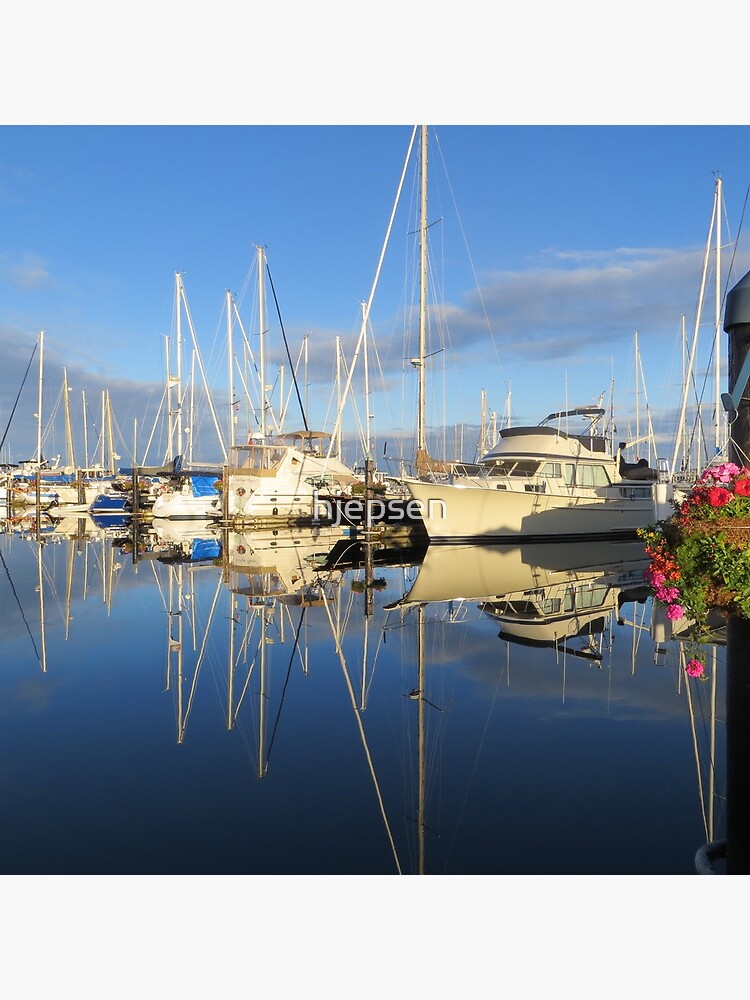 Beautiful and Colorful Yachts and Sailboats in a Marina by hjepsen