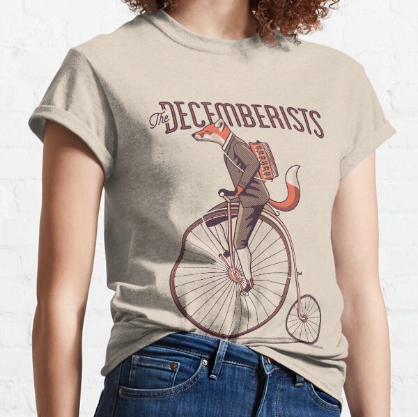 The Decemberists - folk rock band - poster design, the fox on the bike. Classic T-Shirt