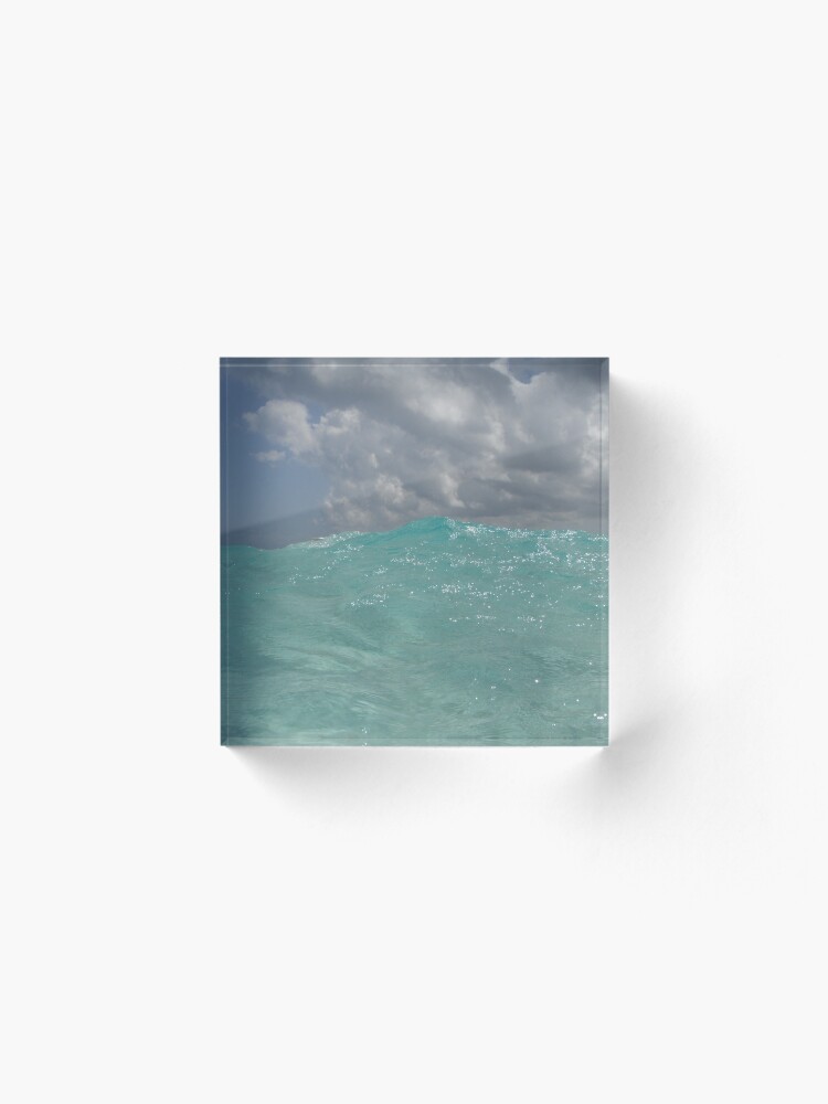 Alternate view of Crystal Clear Blue Caribbean Waters Acrylic Block