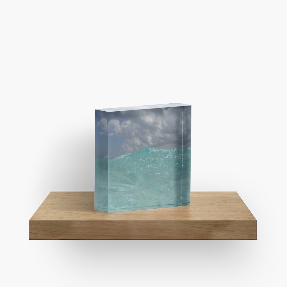 Crystal Clear Blue Caribbean Waters Acrylic Block