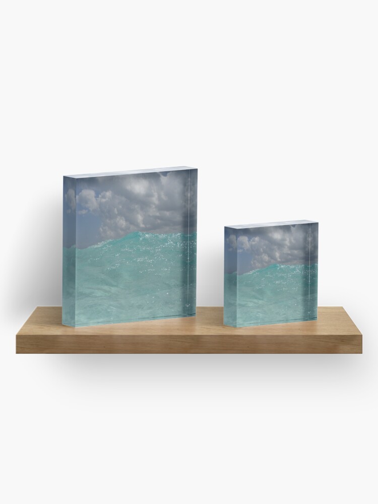 Alternate view of Crystal Clear Blue Caribbean Waters Acrylic Block