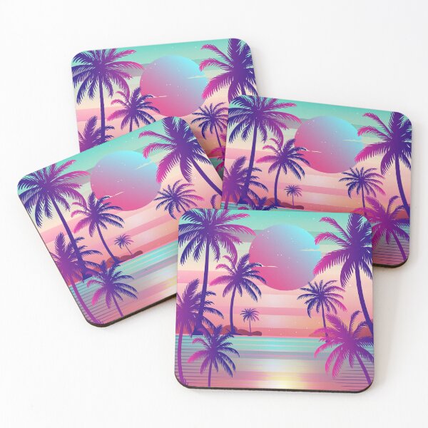 Item preview, Sunset Palm Trees Vaporwave Aesthetic designed and sold by MaiZephyr.