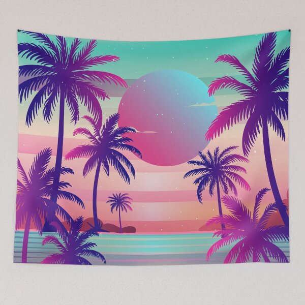 Item preview, Sunset Palm Trees Vaporwave Aesthetic designed and sold by MaiZephyr.