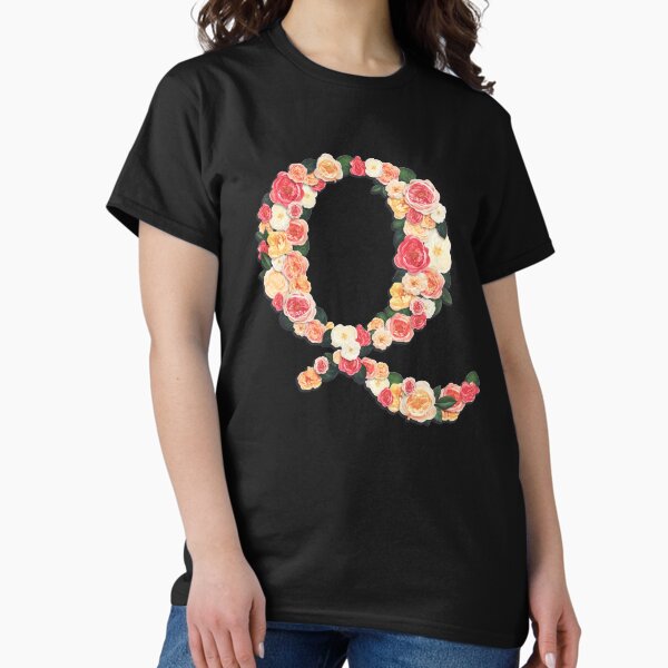 Item preview, The Letter Q Floral designed and sold by Printedarts.