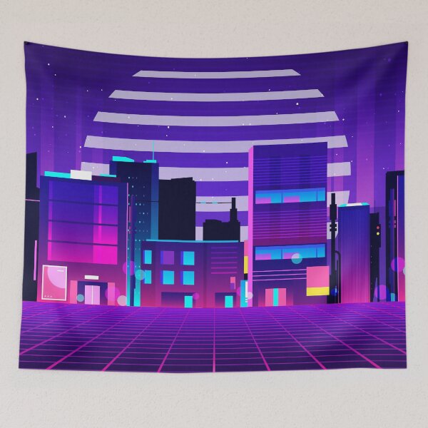 Item preview, Futuristic Neon City designed and sold by MaiZephyr.