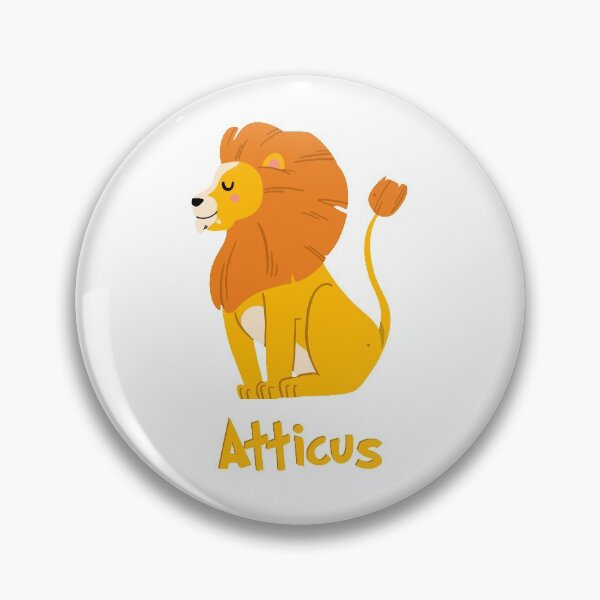 Item preview, Atticus Lion Baby Boy Wild Animal Name designed and sold by HelloFromAja.