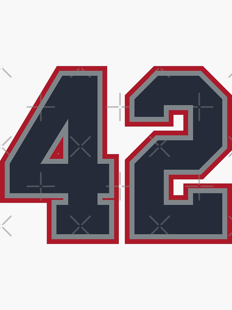 42 Sports Number Fourty-Two Sticker for Sale by HelloFromAja