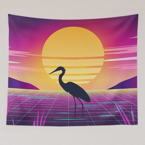 Item preview, Flamingo Retrowave designed and sold by MaiZephyr.