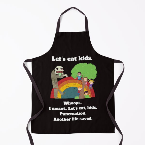 Item preview, zombie, Let's eat kids, Let's eat, kids, Punctuation saves lives designed and sold by hausofbutterfly.