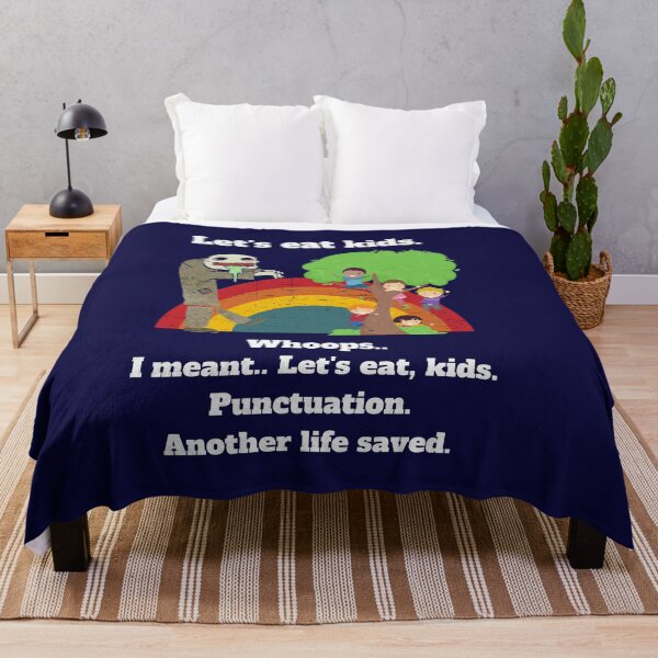 Item preview, zombie, Let's eat kids, Let's eat, kids, Punctuation saves lives designed and sold by hausofbutterfly.
