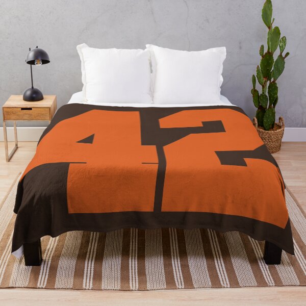 Item preview, 42 Number Cleveland Sports Fourty-Two Brown Jersey designed and sold by HelloFromAja.