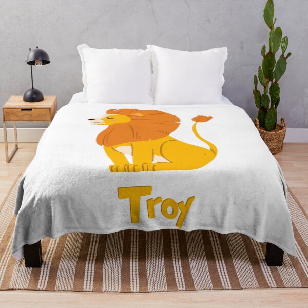 Item preview, Troy Lion Baby Boy Wild Animal Name designed and sold by HelloFromAja.