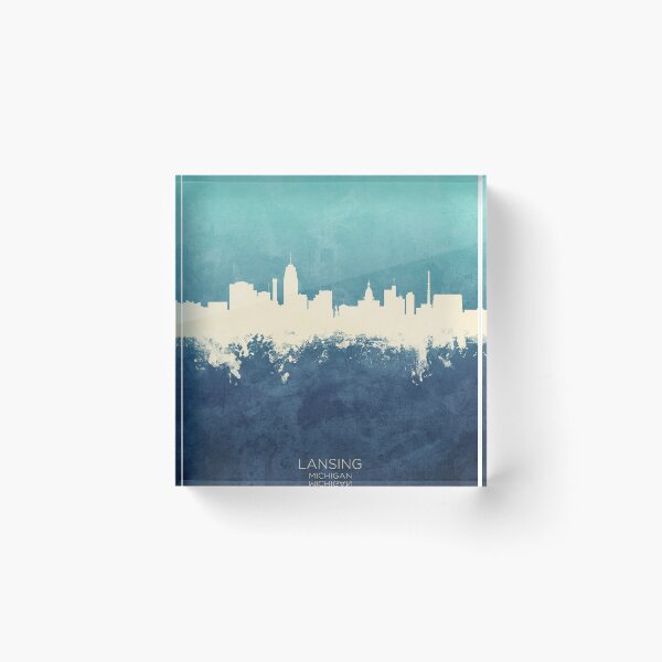 Item preview, Lansing Michigan Skyline designed and sold by ArtPrints.