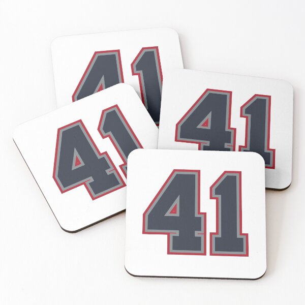 Item preview, 41 Navy Grey Red Sports Number Fourty-One designed and sold by HelloFromAja.