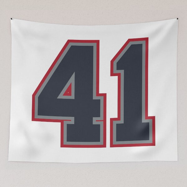 Item preview, 41 Navy Grey Red Sports Number Fourty-One designed and sold by HelloFromAja.
