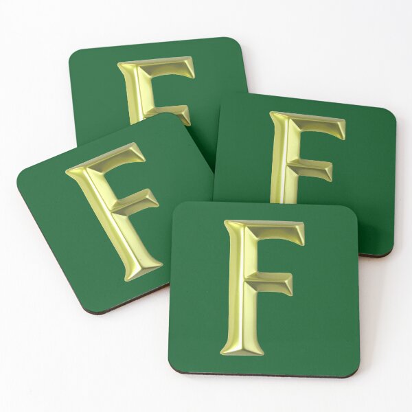 Item preview, LETTER F In Gold designed and sold by stickysterscom.