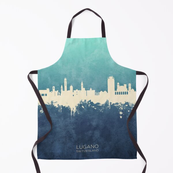 Item preview, Lugano Switzerland Skyline designed and sold by ArtPrints.