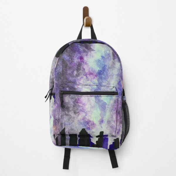 Item preview, violet galaxy night cityscape designed and sold by DaryaGeft.