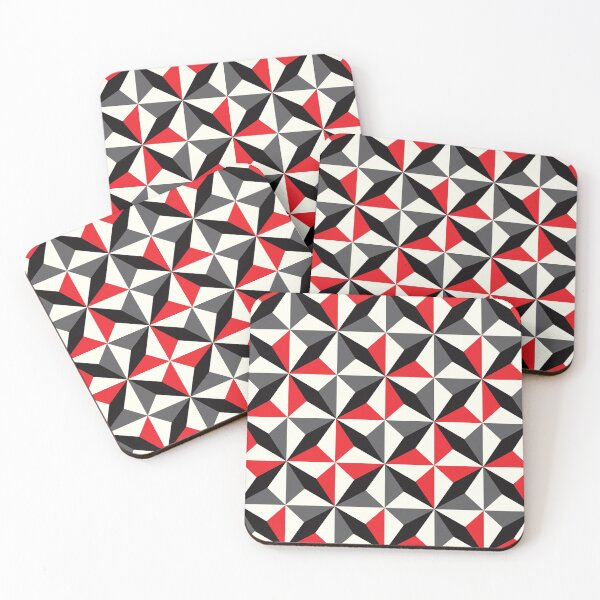 Item preview, Geometric Pattern 25 (black red diamonds) designed and sold by Geometric Patterns.