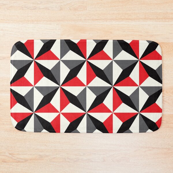 Item preview, Geometric Pattern 25 (black red diamonds) designed and sold by Geometric Patterns.
