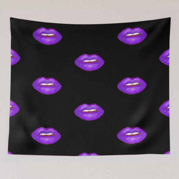 Item preview, Purple Realistic Lips Lipstick Painted designed and sold by javes93.