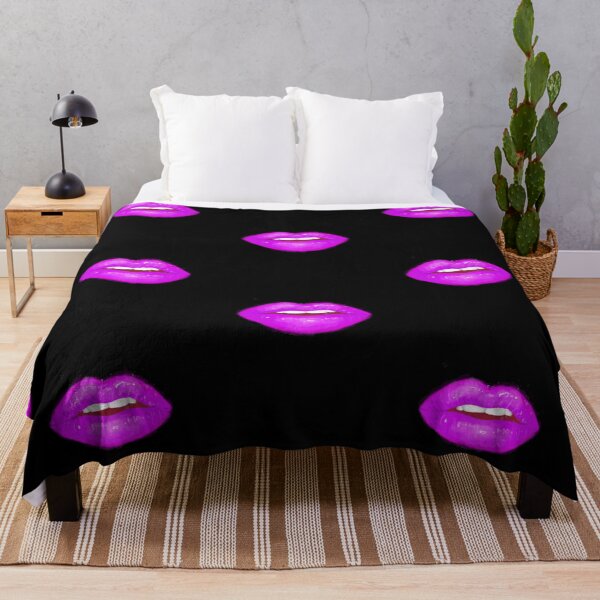 Item preview, Bright Violet Realistic Lips Lipstick Painted designed and sold by javes93.