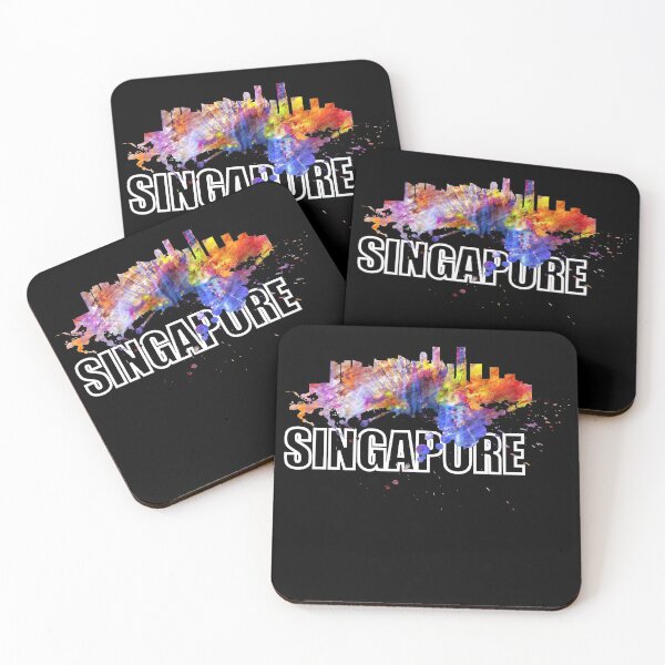 Item preview, Singapore Skyline Asia Artistic Watercolor designed and sold by DerNerd.