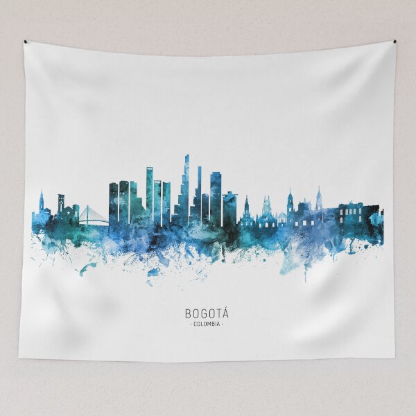 Aperçu de l'œuvre Bogotá Colombia Skyline créée et vendue par ArtPrints.