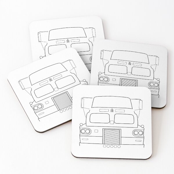 Item preview, International Harvester Sightliner classic truck black outline graphic designed and sold by soitwouldseem.