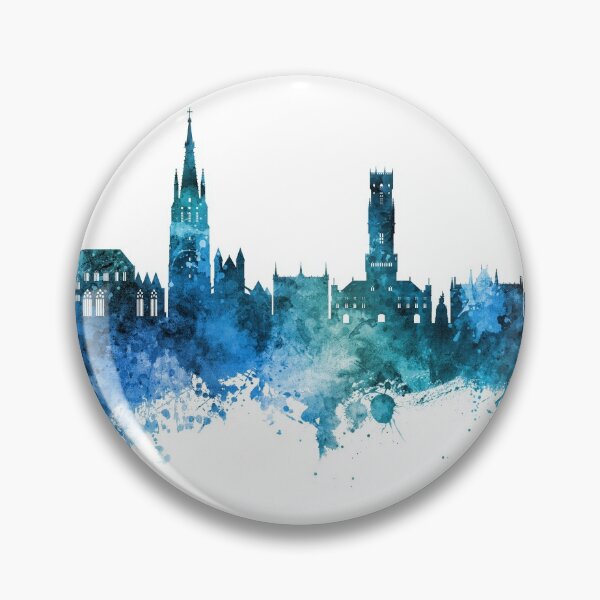 Item preview, Bruges Belgium Skyline designed and sold by ArtPrints.