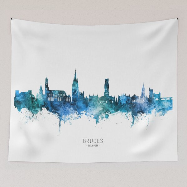 Item preview, Bruges Belgium Skyline designed and sold by ArtPrints.